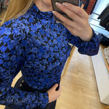 Top Billy imprimé fleuri - Noir/Bleu - FABIENNE CHAPOT