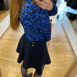 Top Billy imprimé fleuri - Noir/Bleu - FABIENNE CHAPOT