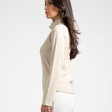 Pull col roulé Delima - Sable - Sun Valley Femme