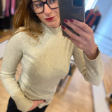 Pull col roulé Delima - Sable - Sun Valley Femme
