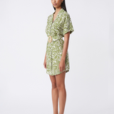 Robe chemise à imprimé jungle - Kaki - SUNCOO