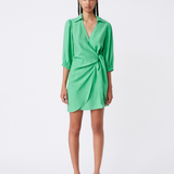Robe courte portefeuille Cesira - Vert - SUNCOO