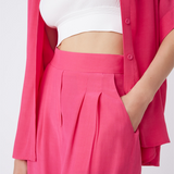 Pantalon large taille haute Juan - Fuchsia - SUNCOO