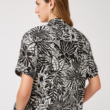Chemise imprimé motifs tropicaux Luana - noir - SUNCOO
