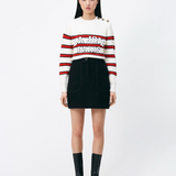 Jupe courte en tweed recyclé First - Noir - SUNCOO