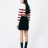 Jupe courte en tweed recyclé First - Noir - SUNCOO