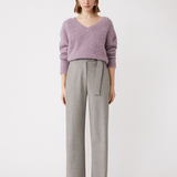 Pantalon large taille haute Jaime - Gris clair - SUNCOO