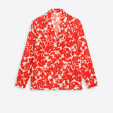 Blouse fluide imprimé fleuri - Rouge coquelicot - Suncoo