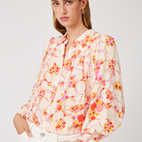 Blouse imprimé fleuri Lisette - Blush - Suncoo
