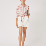 Chemise imprimé en relief effet marbre Lucy - Terracotta - Suncoo