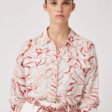 Chemise imprimé en relief effet marbre Lucy - Terracotta - Suncoo