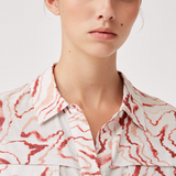 Chemise imprimé en relief effet marbre Lucy - Terracotta - Suncoo