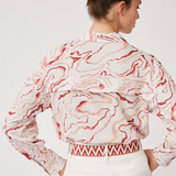 Chemise imprimé en relief effet marbre Lucy - Terracotta - Suncoo