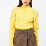Short-jupe taille haute pied-de-poule Banny - Taupe - SUNCOO