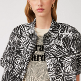 Chemise imprimé motifs tropicaux Luana - noir - SUNCOO
