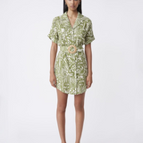 Robe chemise à imprimé jungle - Kaki - SUNCOO