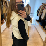 Sweat à capuche sans manches Dybrow - Beige clair - SUN VALLEY FEMME