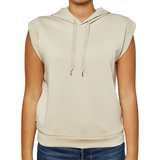 Sweat à capuche sans manches Dybrow - Beige clair - SUN VALLEY FEMME