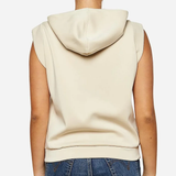 Sweat à capuche sans manches Dybrow - Beige clair - SUN VALLEY FEMME