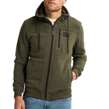 Sweat à capuche zippé homme - Kaki - PETROL INDUSTRIES HOMME