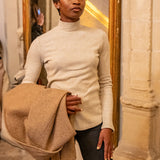 Pull col roulé Delima - Sable - Sun Valley Femme
