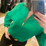 Sweat shirt Jona col camionneur - Kale - DES PETITS HAUTS