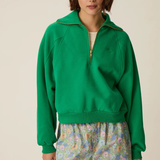 Sweat shirt Jona col camionneur - Kale - DES PETITS HAUTS