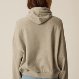 Sweat shirt Julie à capuche - Gris chiné - DES PETITS HAUTS