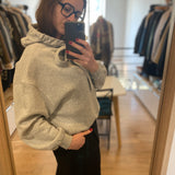 Sweat shirt Julie à capuche - Gris chiné - DES PETITS HAUTS