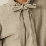 Sweat shirt Julie à capuche - Gris chiné - DES PETITS HAUTS