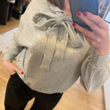 Sweat shirt Julie à capuche - Gris chiné - DES PETITS HAUTS