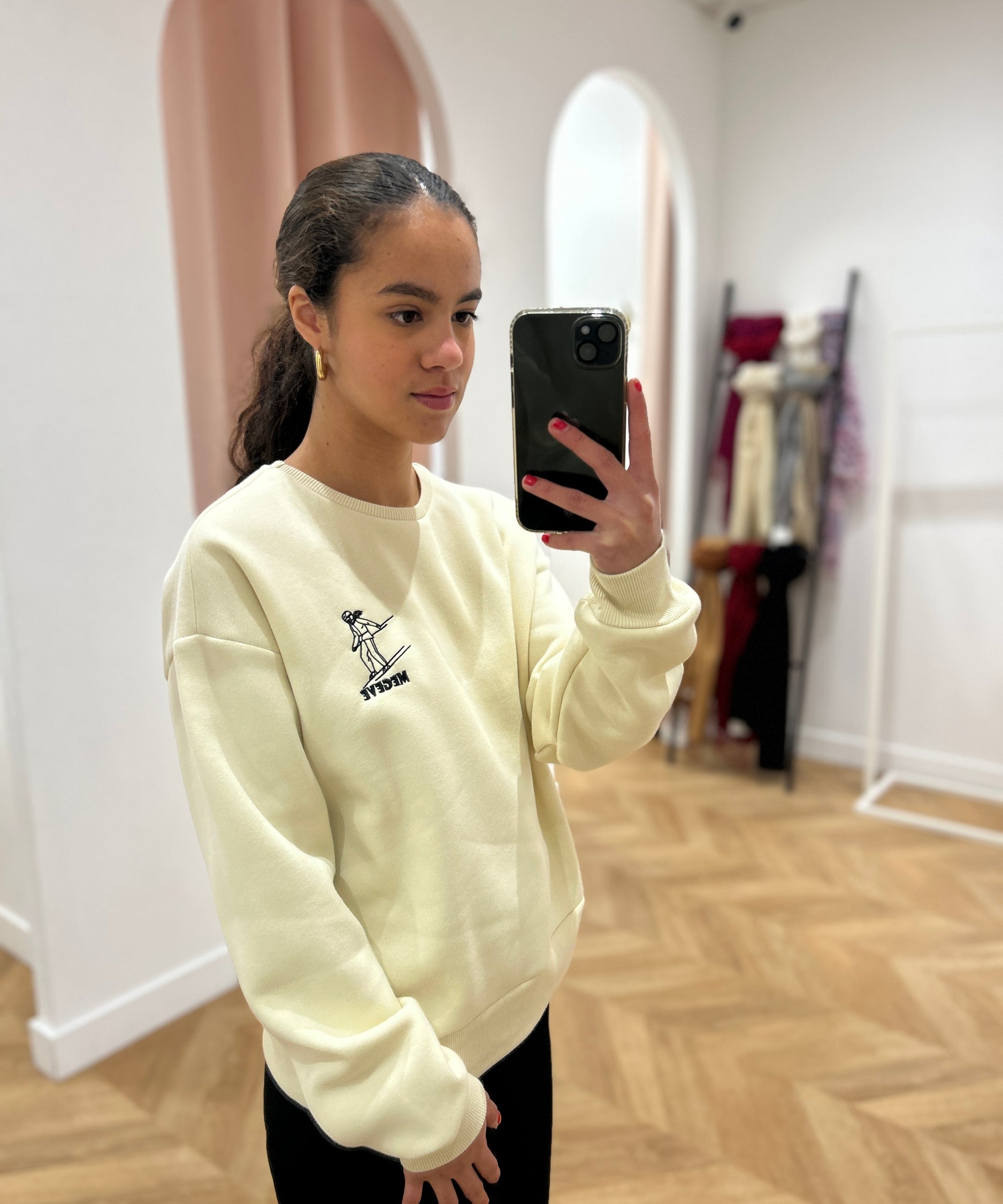 Sweat sans capuche Visiki - Ecru - VILA