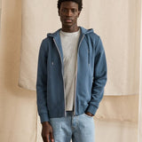 Sweat zippé en coton pour homme Mesnil - Bleu - FAGUO HOMME