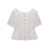 Chemise courte cintrée - Crème - SWEEWË