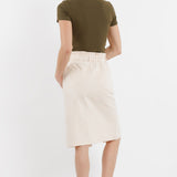 Jupe mi-longue - Beige - SWEEWE