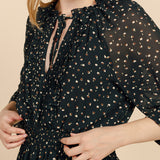 Robe imprimée vert foncé