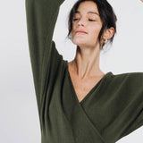 Robe en maille - vert sapin - SWEEWE