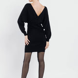 Robe en maille - noir - SWEEWE