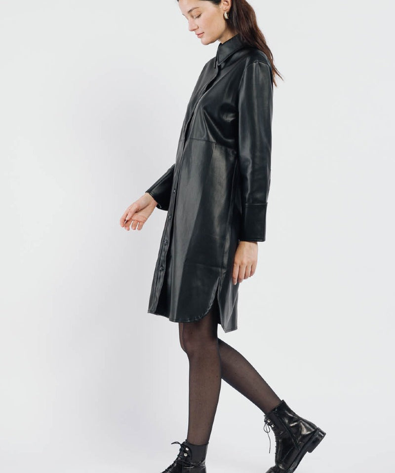 Robe simili - noir - sweewe