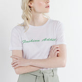 T-SHIRTS Fashion addict blanc