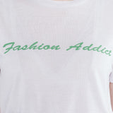 T-SHIRTS Fashion addict blanc