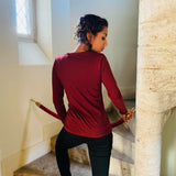 Tee shirt manches longues - Bordeaux - US Polo Femme