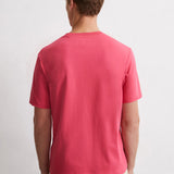 T-shirt ajusté homme en pur coton - Framboise - MARC'O POLO HOMME