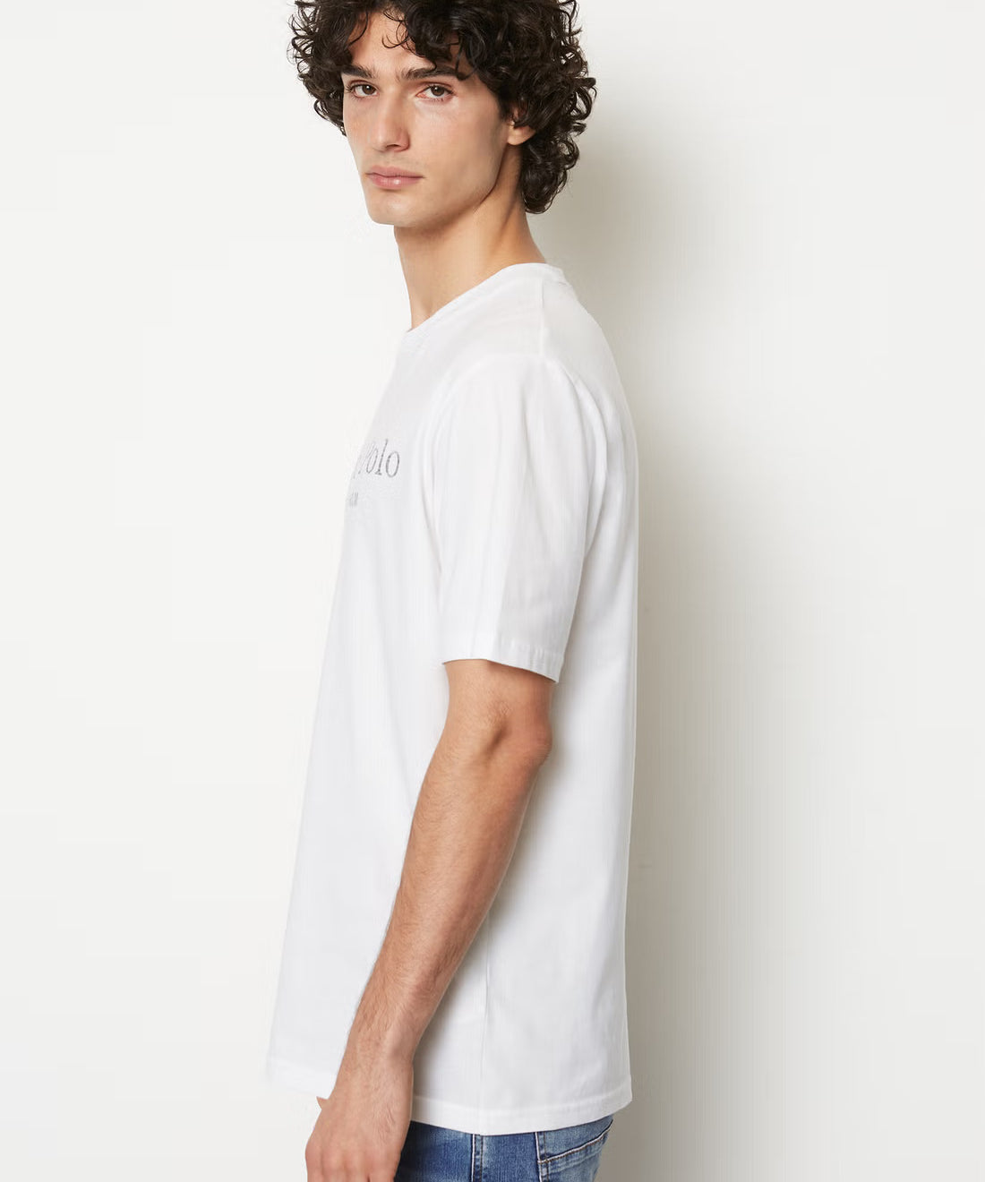 T-shirt classique en coton - Blanc - MARC'O POLO HOMME