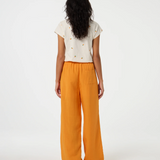 T-shirt col rond Phil - Blanc et orange - FABIENNE CHAPOT