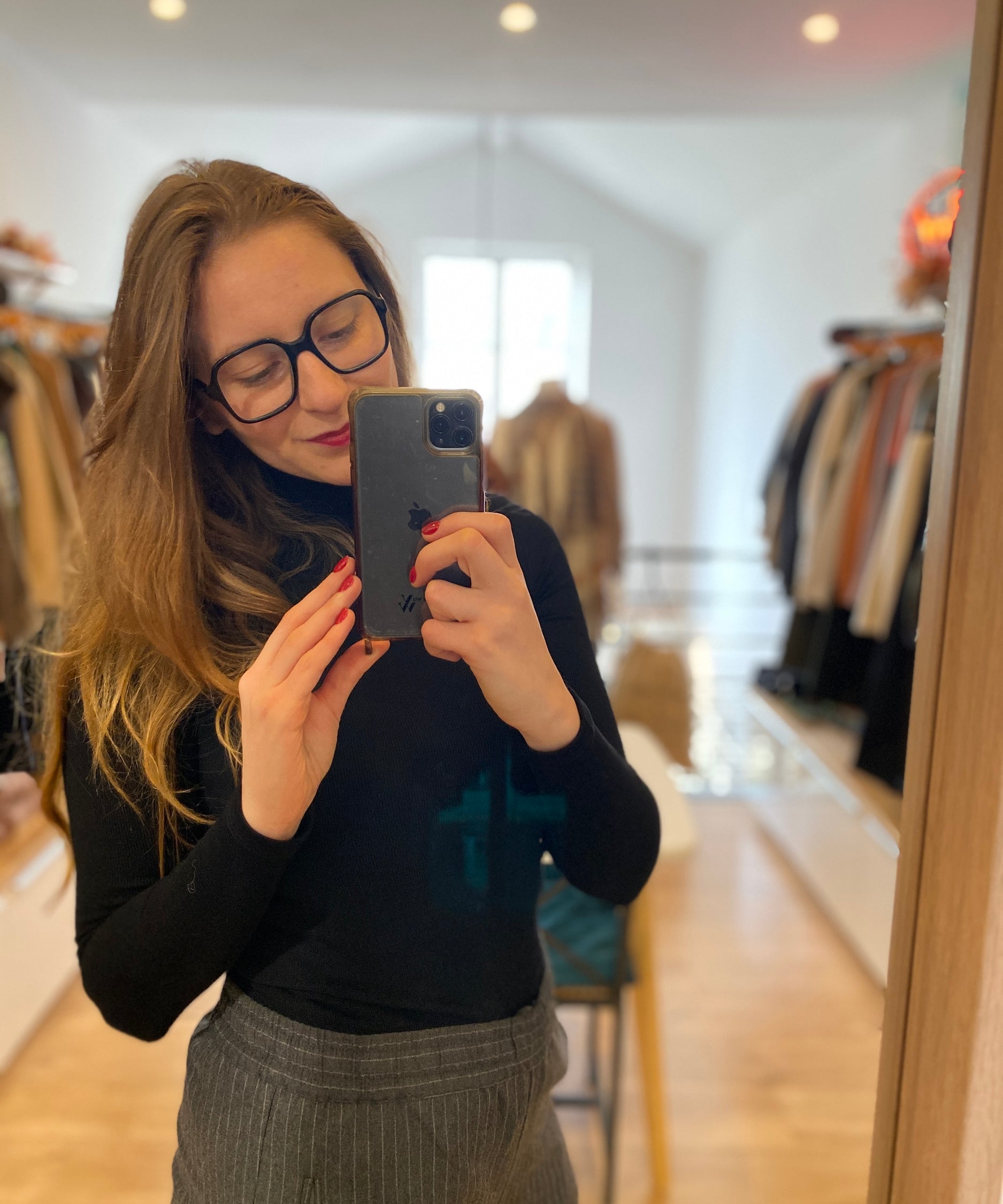 T-shirt col roulé à manches longues - Noir - I.CODE