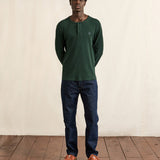 T-shirt col tunisien à manches longues Faroz - Vert foncé - FAGUO HOMME