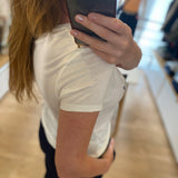 T-shirt col V Audace - Blanc cassé - I.CODE