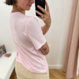 T-shirt col V femme Viseba - Rose pâle - VILA