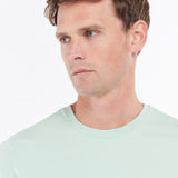 T-shirt droit col rond en coton - Dusty Mint - BARBOUR HOMME